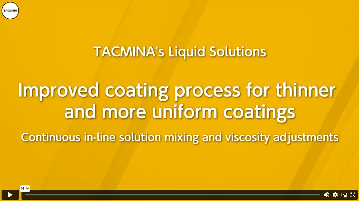 Tacmina Video Cover Thumbnail Improved Coating Process For Thinner Coating